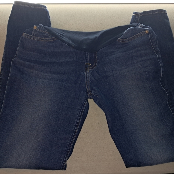 7 For All Mankind Women Maternitt Blue Jeans - Picture 1 of 13